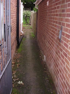 The alley before the new paving.