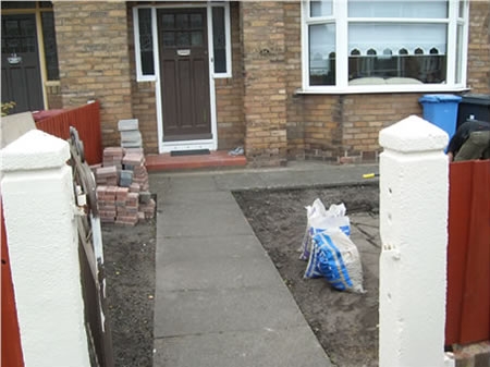 Mrs Marshall’s front garden before the redesign.