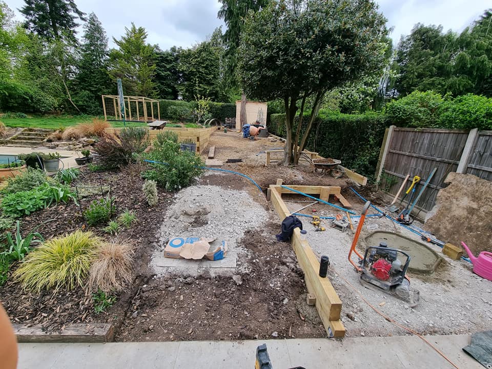 Paving and planting in the Hertford and Watford project.