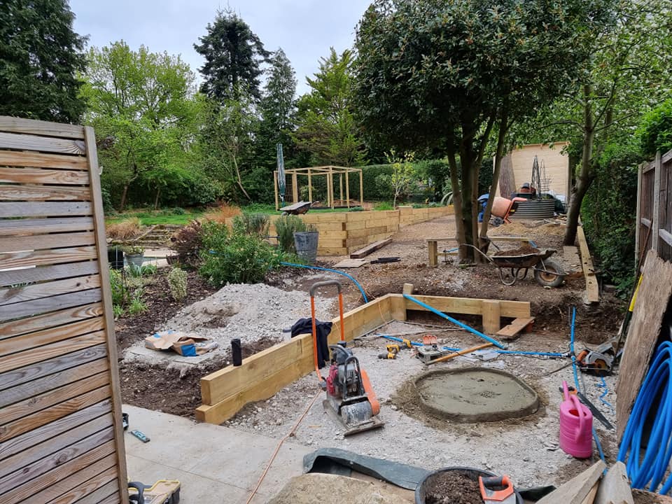 Another view of the paving and gravel on the same project.